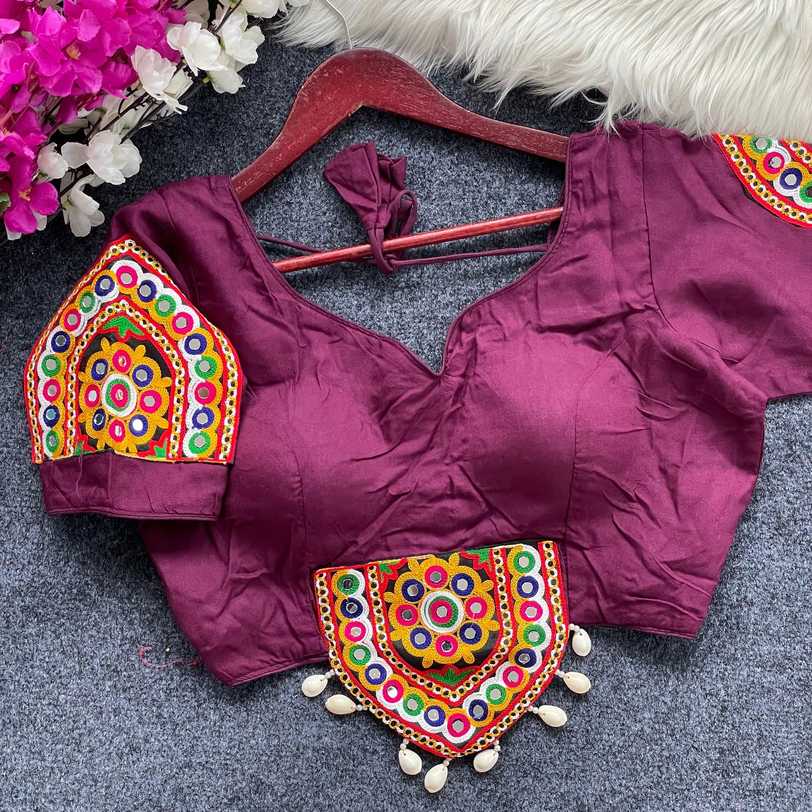 SV Magic Cotton Navratri Special Blouse Wholesale Shop In	